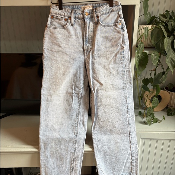 Madewell Denim - Curvy Perfect Wide-Leg Jeans in Light Blue